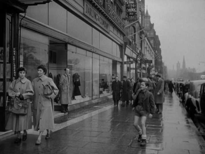 Princes Street with the frontage of Darling & Cos department store to the left. Circa 1953