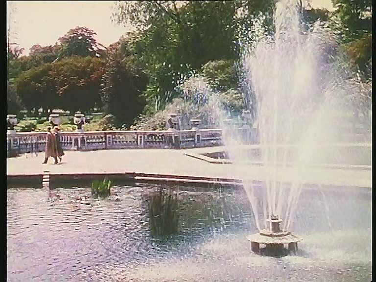 The Italian Renaissance Garden at the boundary between Kensington Gardens and Hyde Park, London W2. Circa 1955