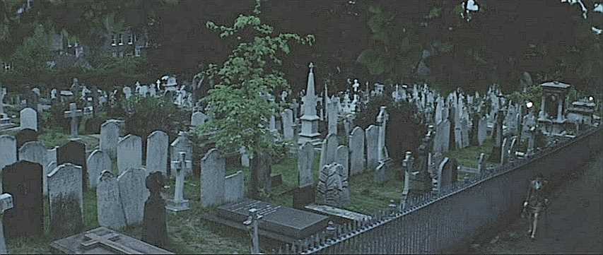 Hampstead Parish Church’s Additional Burial Ground on Holly Walk in NW3. Circa 1970