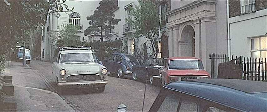 Holly Place on Holly Walk in NW3 with St. Mary’s church to the right. Circa 1970
