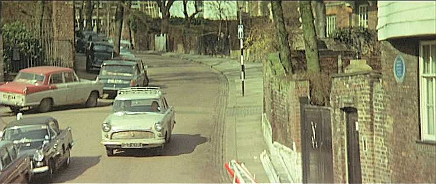Facing Holly Bush Hill NW3 from the junction of Holly Hill and Holly Mount. Circa 1970