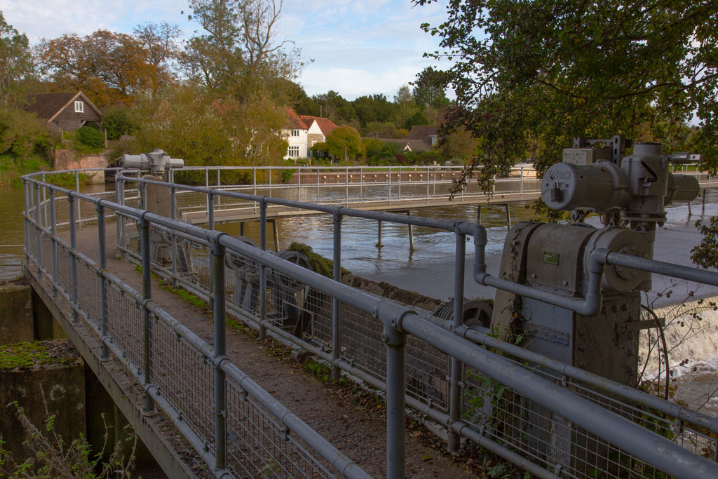 Weir Gate. Hambleden Weir, Buckinghamshire.