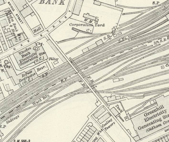 Map of Gas Street Bridge, Oldham