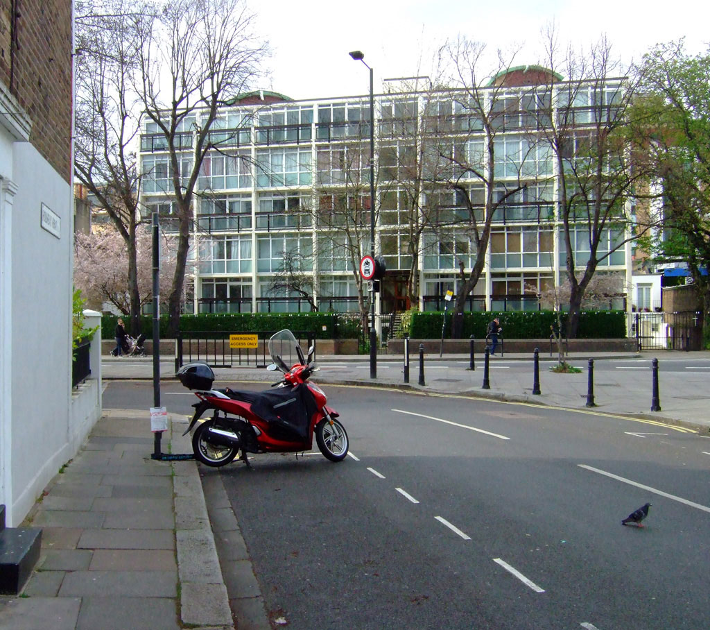 Holmead Road, London SW6 with Fulham Road crossing left to right.