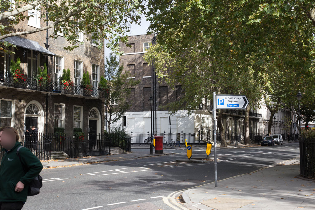 Bloomsbury Square towards Bedford Place, London WC1