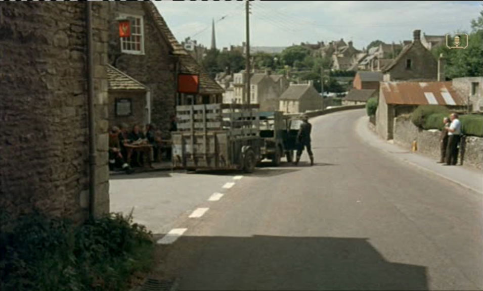 Outside the Royal Oak on Cirencester Road, Tetbury, Gloucestershire. Circa 1971