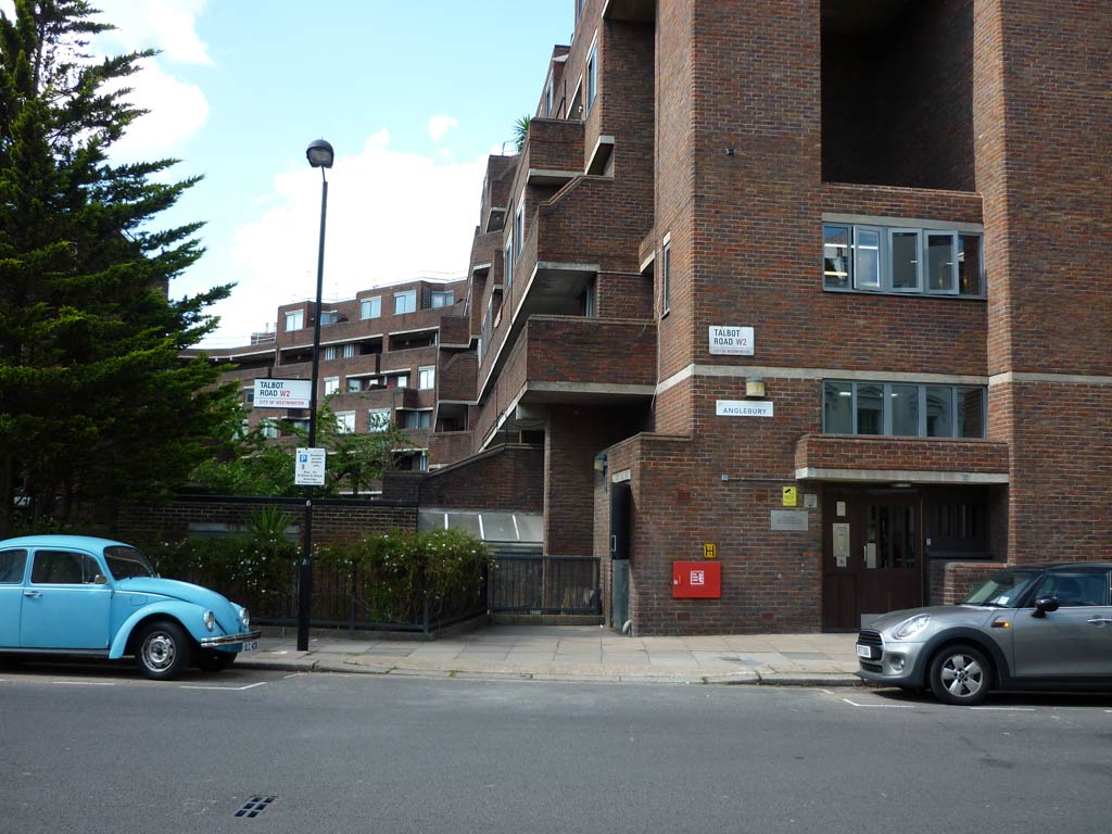 A modern brick housing estate.