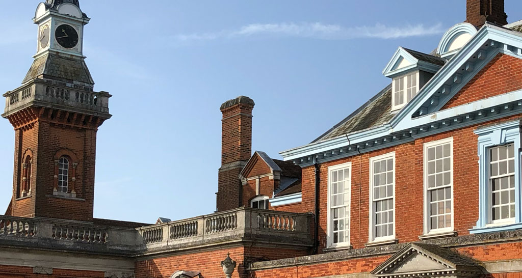 The frontage of Aldenham House.