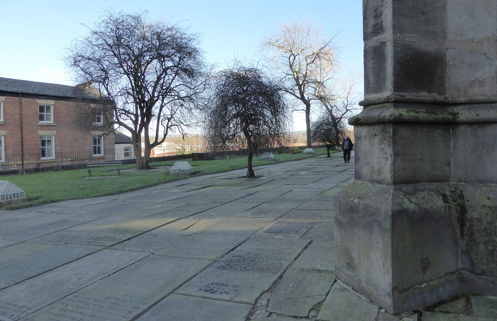St. Mary's Church at the corner of Churchgate and Millgate.