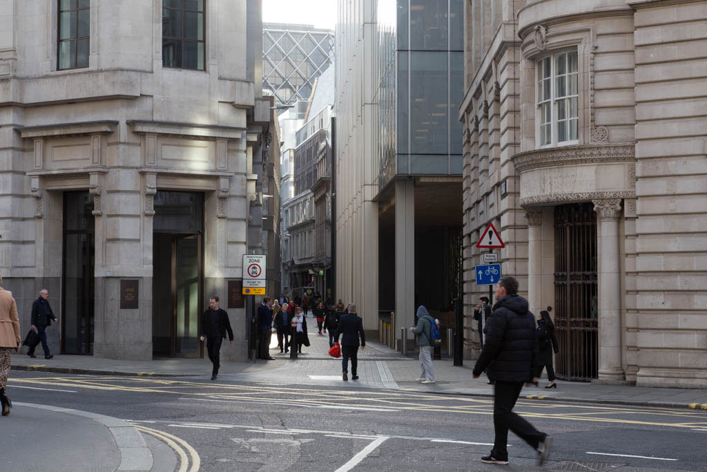 St. Swithin's Lane, from King William Street, London EC3