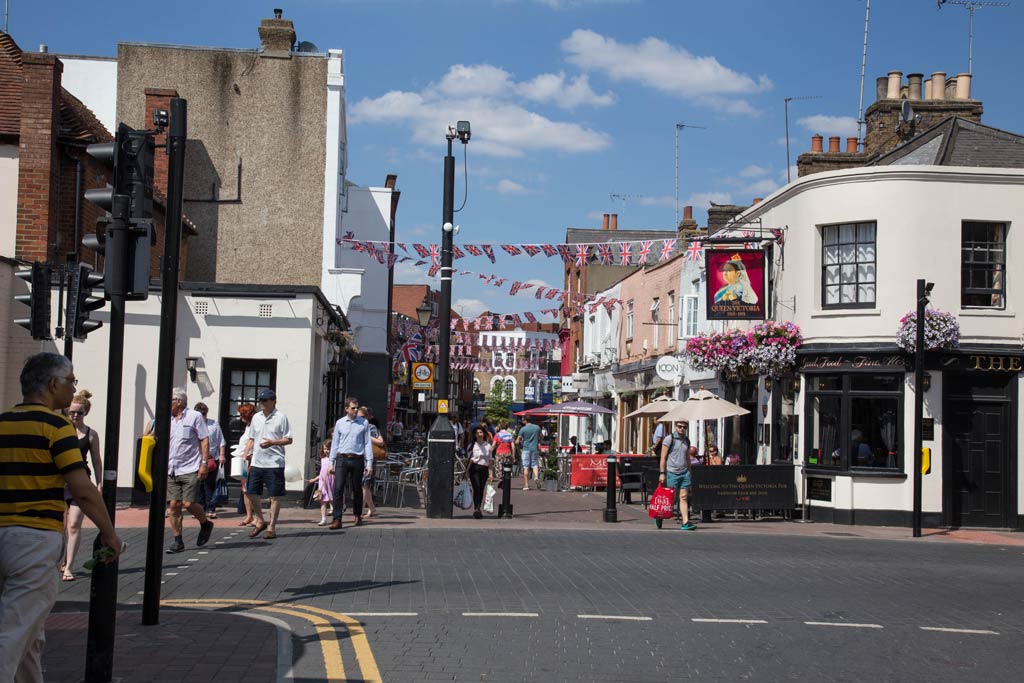 Peascod Street Windsor from St Leonard's Road.