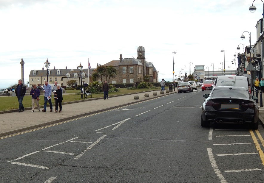 Facing south on North Terrace, Seaham with the Londonderry Offices to the left of centre.
