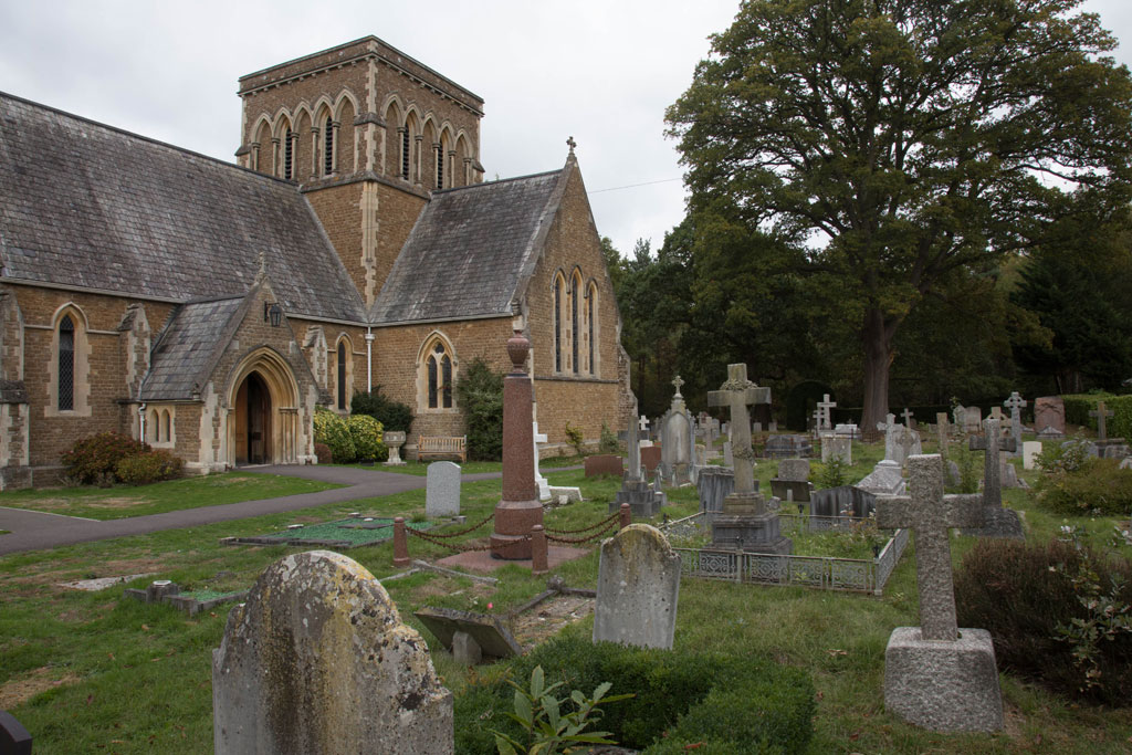 Holy Trinity Church on Lyne Lane in Lyne near Chertsey, Surrey