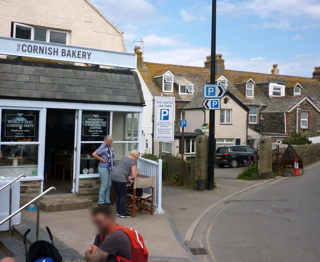 A Cornish Baker Shop and the small houses to its right.