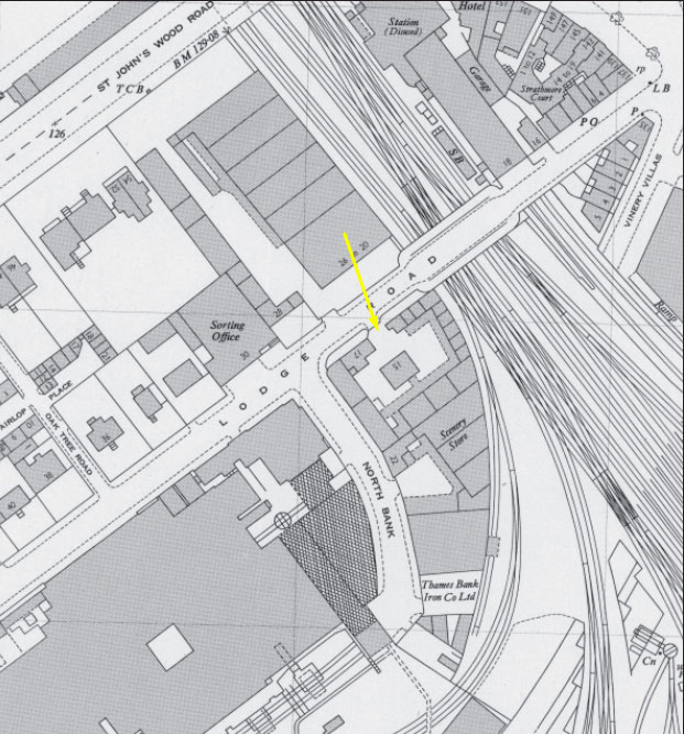 Map of Lodge Road 1957