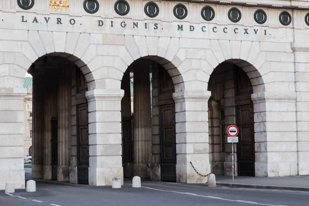Three arches of the Gateway to Hofburg Imperial Palace, Vienna