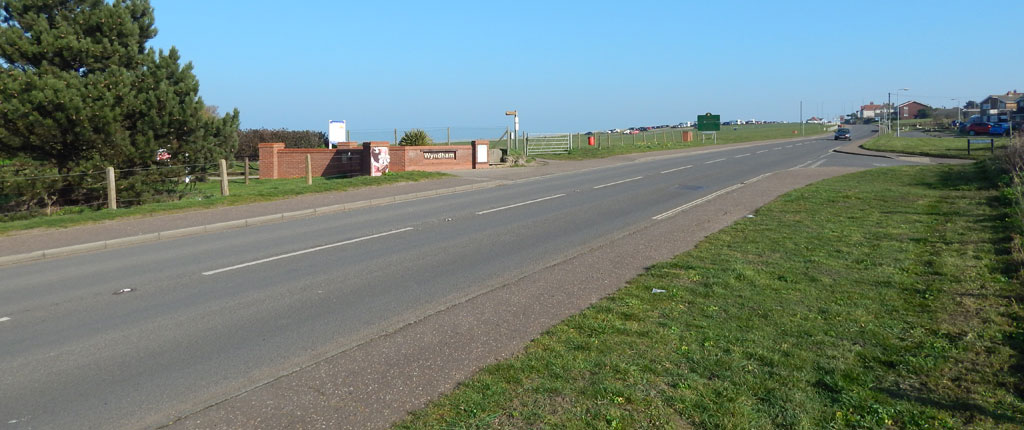 Cromer Road, West Runton, Cromer NR27. The entrance to Wyndham Holiday Park is on the left.