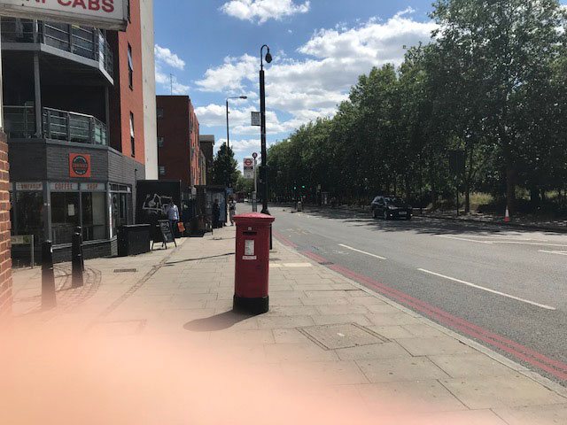 Burdett Road from the junction of Mile End Road.