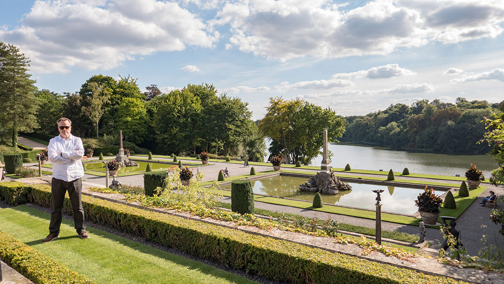The stately garden of Blenheim Palace, Woodstock, Oxfordshire.