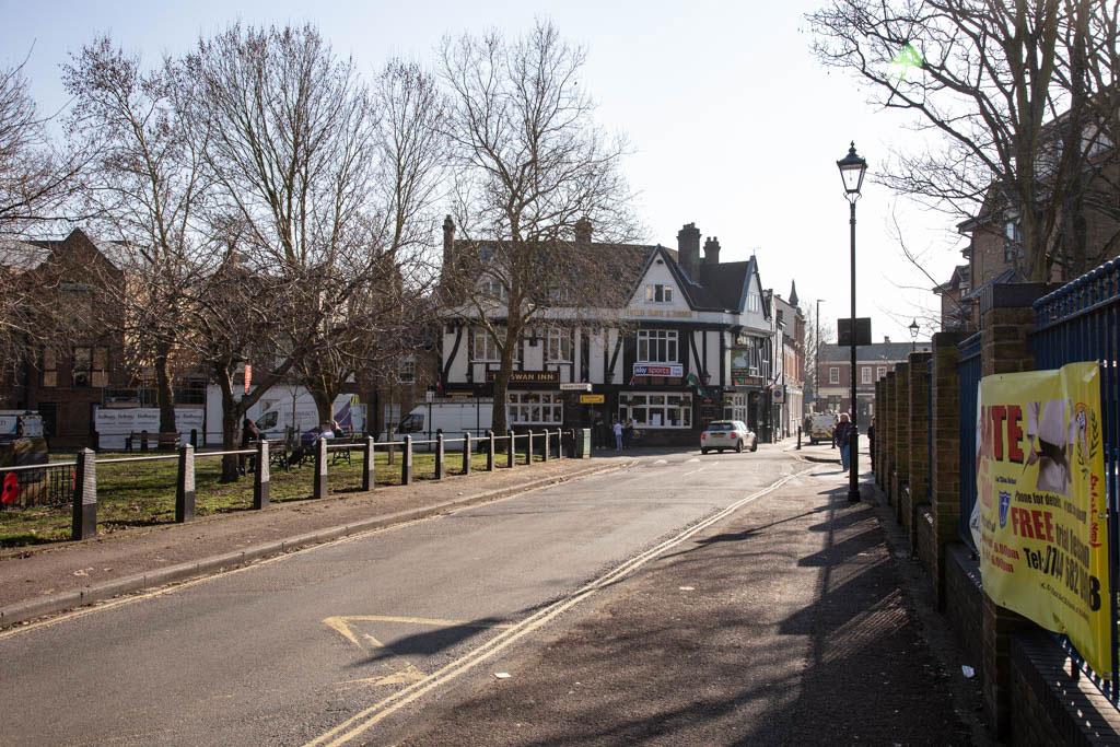 The Swan Inn and this is North Street in Isleworth.