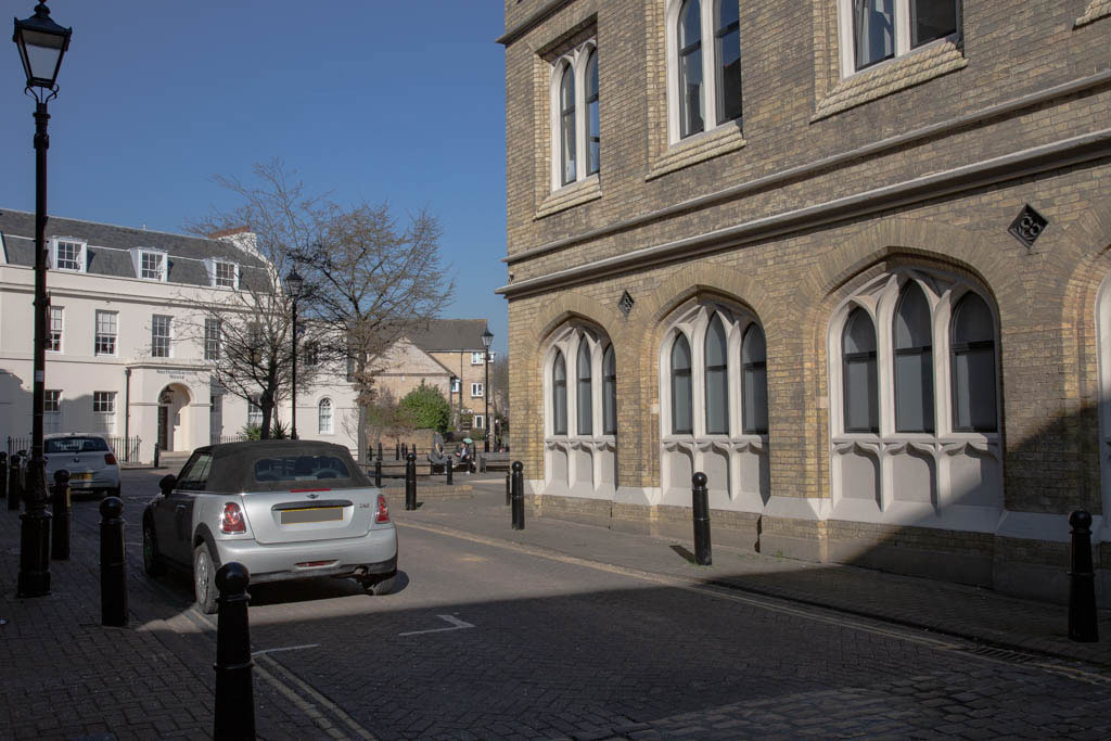 Looking into Lower Square from Swan Street in Isleworth