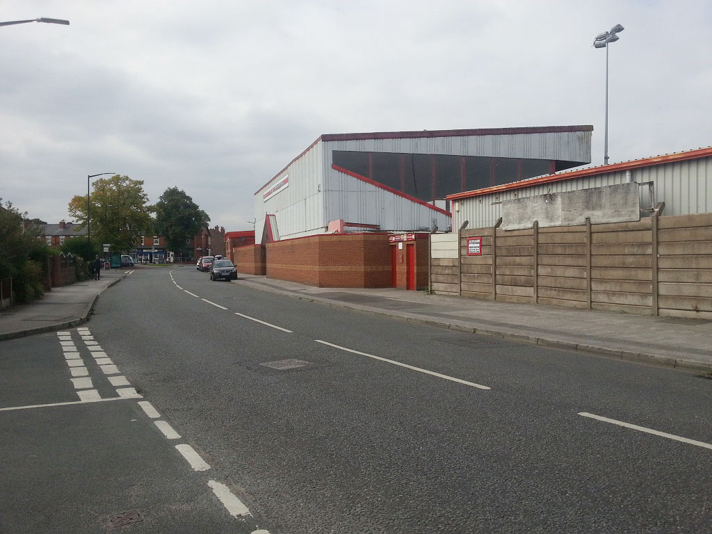 Altrincham Football Club Moss Lane, Hale in Altrincham.