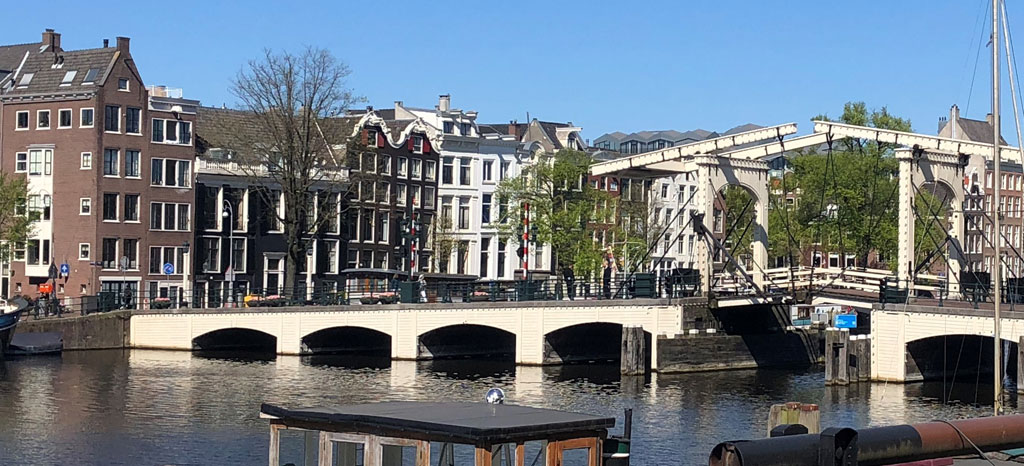 Magere Brug (English: Skinny Bridge) is a bridge over the river Amstel in Amsterdam, Netherlands