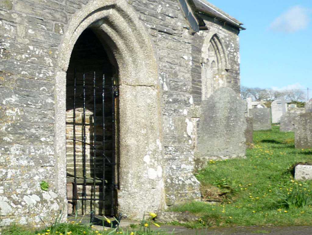 The entrance of St Marnock's Church, Lanreath.
