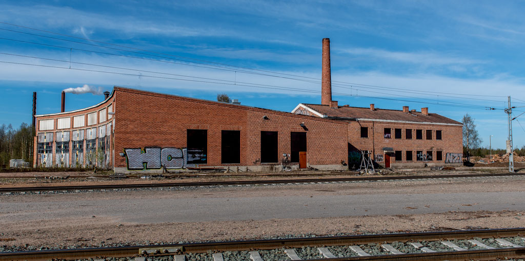 Locomotive stables in Rovaniemi, Finland