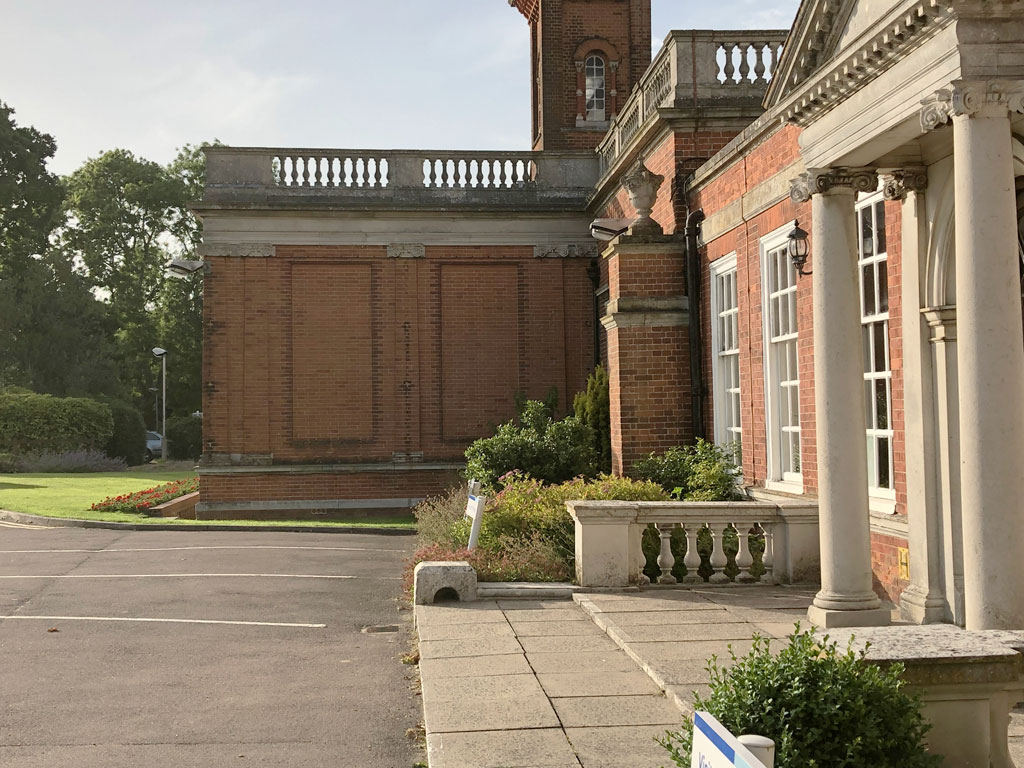 The frontage of Aldenham House.