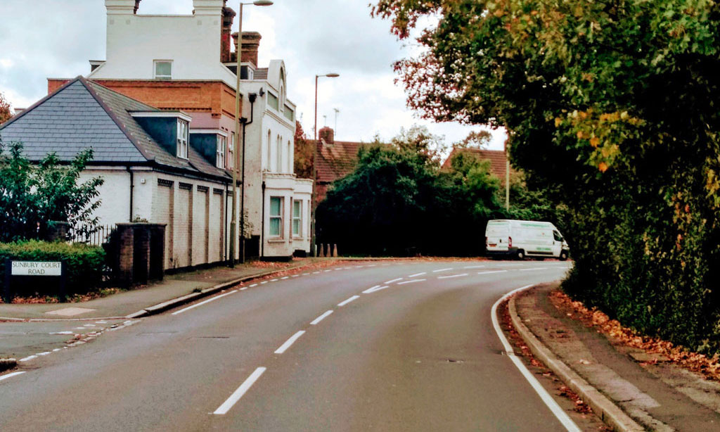 Staines Road East in Sunbury-on-Thames