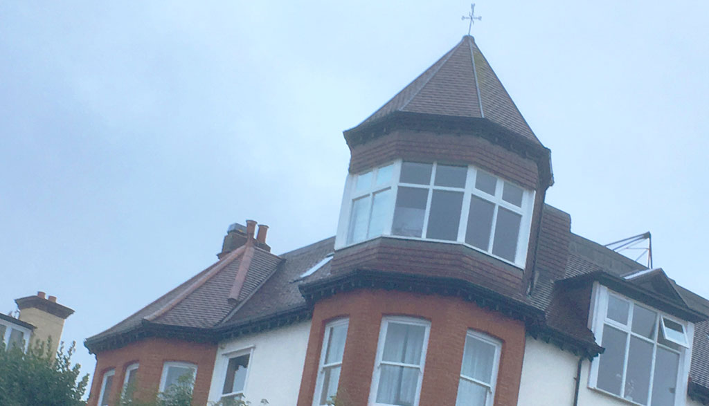 Corner of Burghley Road and Marryat Road in SW19