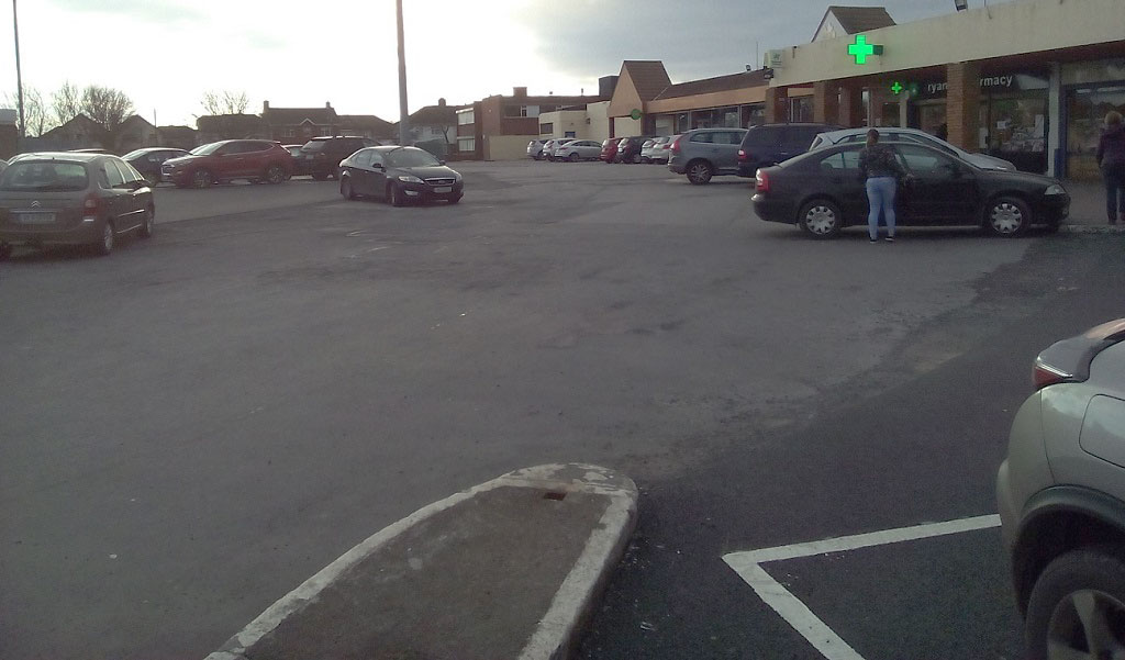 Greendale Shopping Centre car park on Greendale Road.
