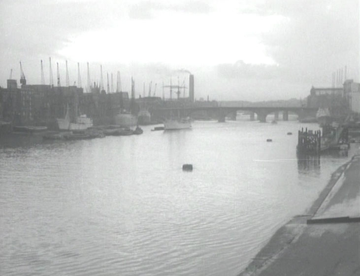 Looking west towards London Bridge over Tower Pier Circa 1957