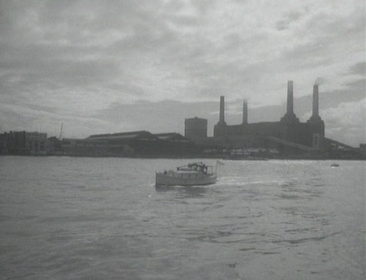 Battersea Power Station as seen from Grosvenor Road. Circa 1957