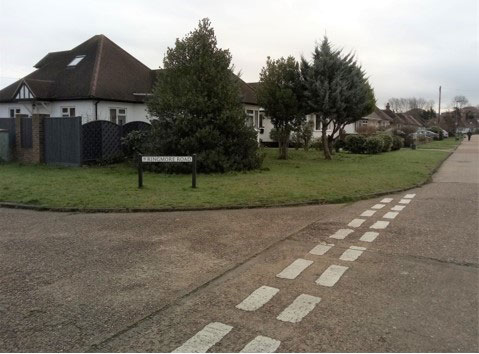 The corner of Ringmore Road and Crofton Avenue, Walton-on-Thames, Surrey.