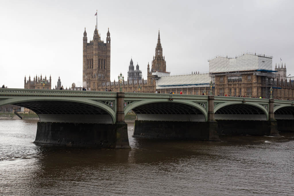 Westminster Bridge and Houses of Parliament from the South Bank