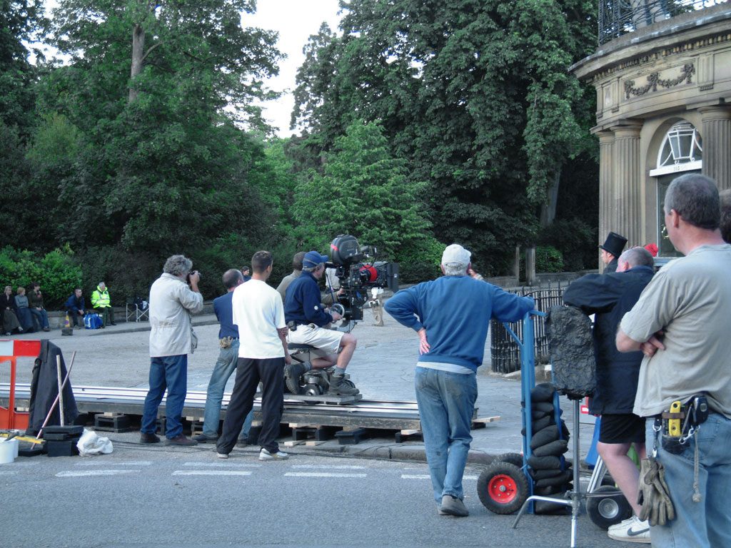Sydney Place, Bath during the filming of Vanity Fair (2004)
