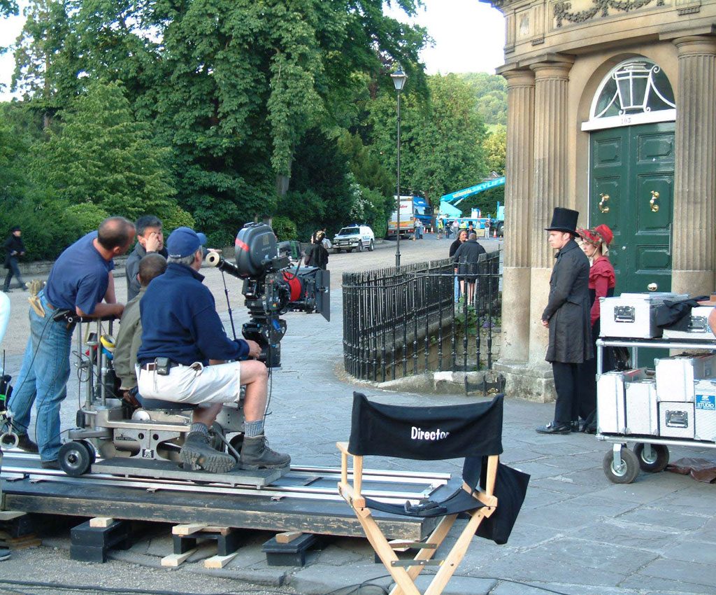 Sydney Place, Bath during the filming of Vanity Fair (2004)