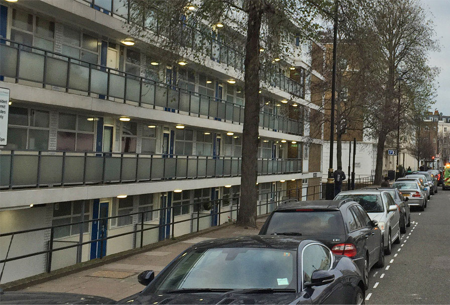Lenthall House on the Churchill Gardens Estate, Claverton Street, London SW1