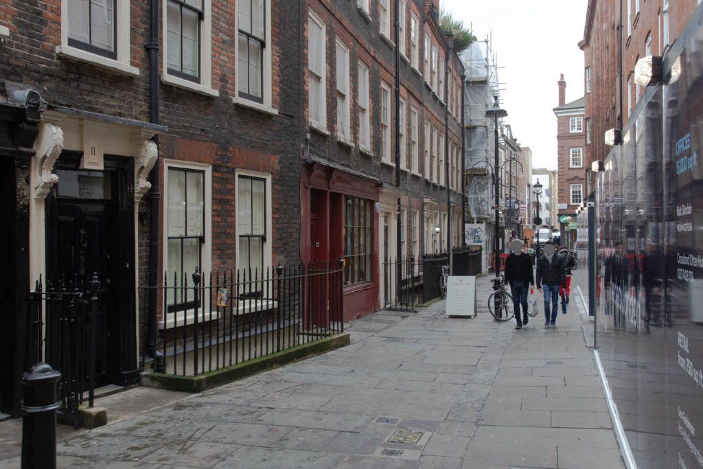 Meard Street, London W1 looking towards Wardour Street.