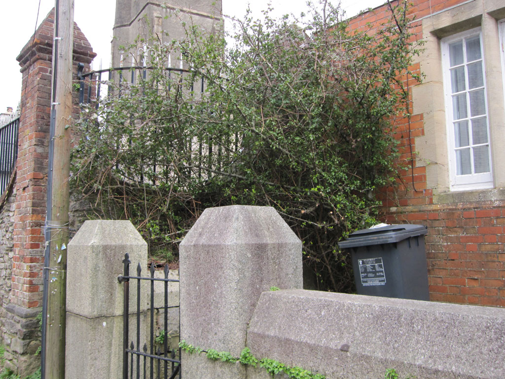 St Lawrence Lane, Ashburton with St Lawrence Chapel in the background.