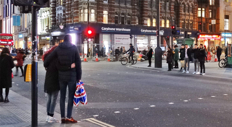 Tottenham Court Road, New Oxford Street, St. Giles High Street and Charing Cross Road.