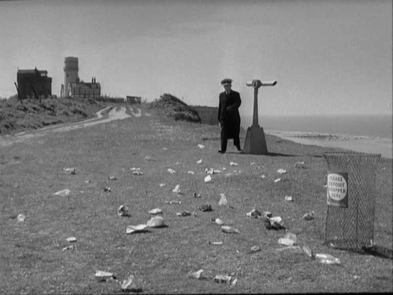 The old lighthouse in the background, in Old Hunstanton Circa 1957