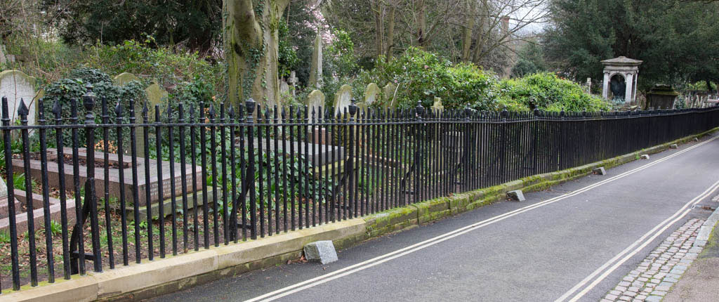 Hampstead Parish Church’s Additional Burial Ground on Holly Walk in NW3.