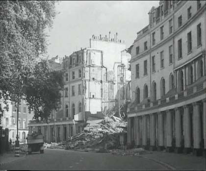 Park Crescent, top of Portland Place near the Regent’s Park. Circa 1940