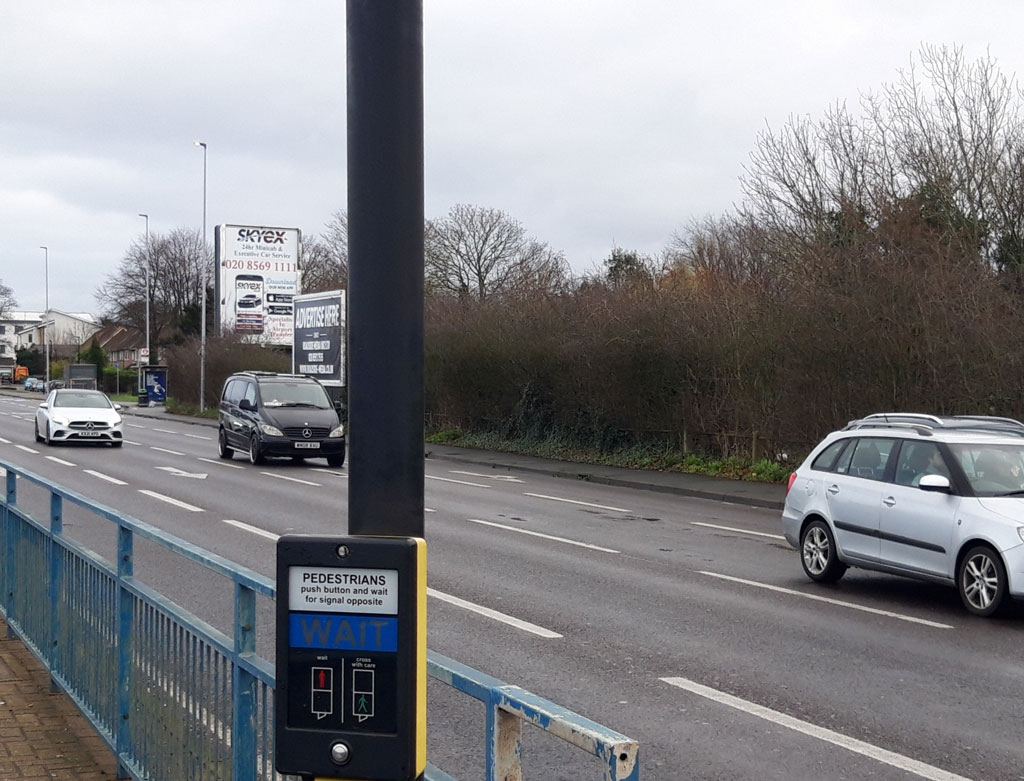 Great South West Rd at the junction with the Causeway and The Parkway on the Hounslow/Feltham border