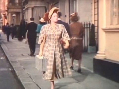 Facing west on Grosvenor Street in London W1. Circa 1949