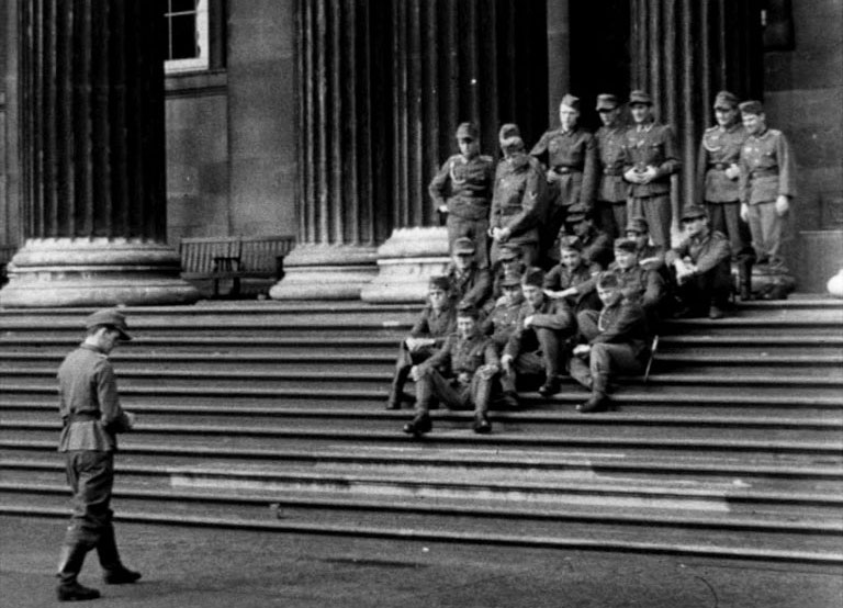 The steps of the British Museum. Circa 1960