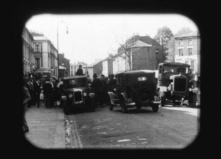 Looking down Wrotham Road with the Wrotham Arms public house visible left of the street light and Elm Road going off on the right. Circa 1960
